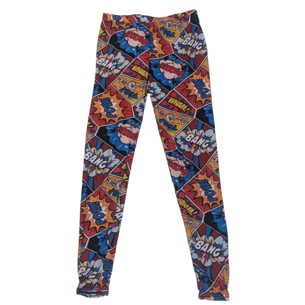 💥 Two Left Feet Comic Leggings S-M (4-10)